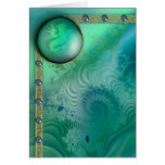 Dragon Jewel Fractal Greeting Card