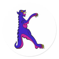 Dragon K Round Sticker