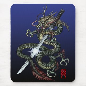 Dragon katana3 mousepads