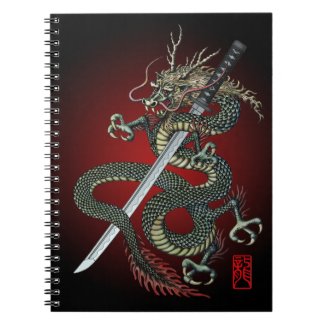 Dragon katana notebooks