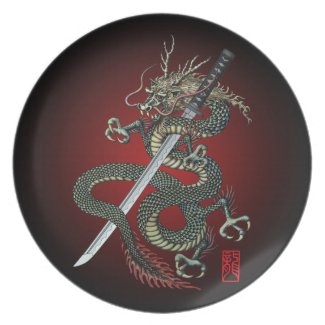 Dragon katana plates