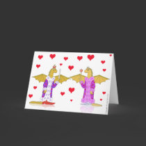 Dragon King and Queen Card cards