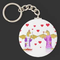Dragon King and Queen of Hearts keychains