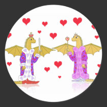Dragon King and Queen of Hearts stickers