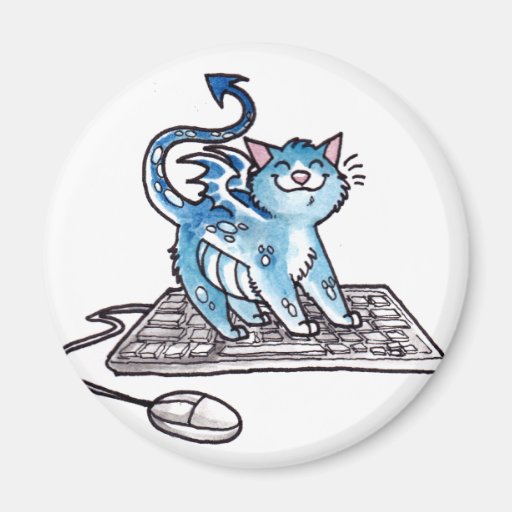 Dragon Kitty Fridge Magnets