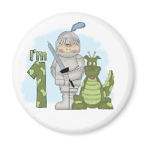 Dragon Knight 1st Birthday Refrigerator Magnets