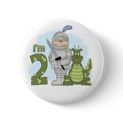 Dragon Knight 2nd Birthday Pinback Button by Kewlkids