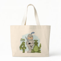Dragon Knight 4th Birthday Canvas Bag