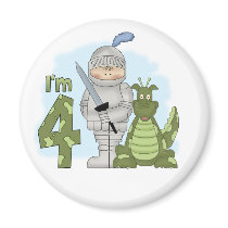Dragon Knight 4th Birthday Fridge Magnets