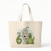 Dragon Knight 6th Birthday Tote Bags