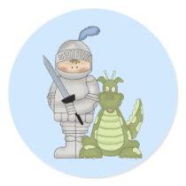Dragon Knight Round Stickers