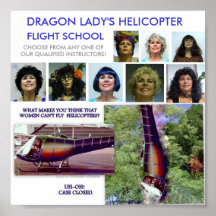 DRAGON LADY'S HELICOPTER FLIGHT SCHOOL POSTERS