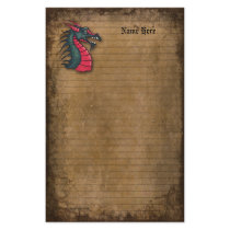 Dragon Lined Paper Stationery