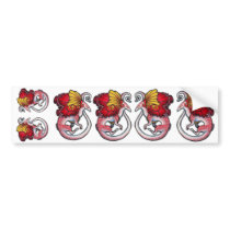 Dragon lizard sticker sheet bumper stickers