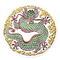 Dragon Medallion Round Sticker