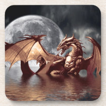 Dragon & Moon Fantasy Art Coasters