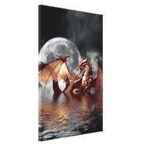 Dragon & Moon Fantasy Art Print