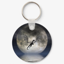 Dragon Moon Keychain by artbyjulie Dragon Moon Keychain