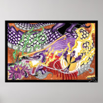 Dragon Of The Lotus Print