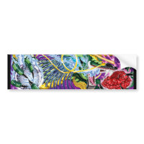 Dragon Of The Rose Bumper Sticker