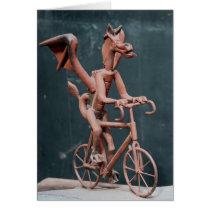 Dragon on a bike cards