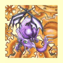 Dragon on Clock Gears Steampunk fantasy shirts