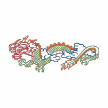 Dragon Outline embroidered shirts