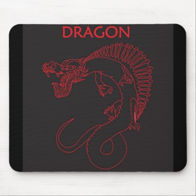 Dragon outline mouse pads by catherinenoy