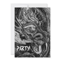 Dragon 'Party!' invitation