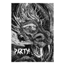 Dragon 'Party!' invitation
