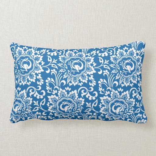 Dragon Pattern Delft Blue and White Pillow Zazzle