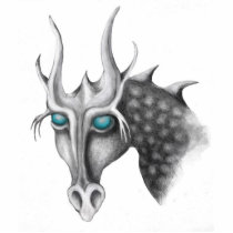 dragon portrait sculpture cut out
