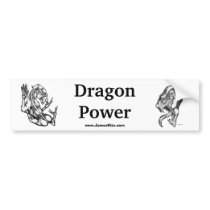 Dragon Power bumper stickers by serenitystudios Dragon Power bumper stickers