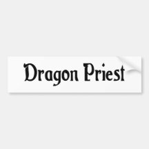 Dragon Priest Bumper Sticker