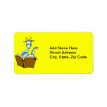 Dragon Reading Book Custom Address Label