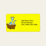 Dragon Reading Book Custom Address Label