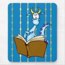 Dragon Reading Book Mousepad