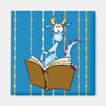 Dragon Reading Book Refrigerator Magnet