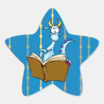 Dragon Reading Book Star Sticker