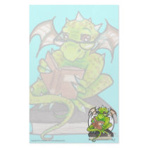 Dragon Reading fantasy art stationery letter paper