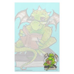 Dragon Reading fantasy art stationery letter paper
