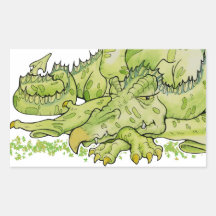 Dragon Rectangle Stickers