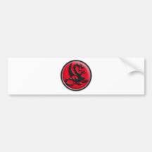 Dragon red bumper sticker