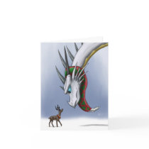 Dragon & Reindeer Notecard