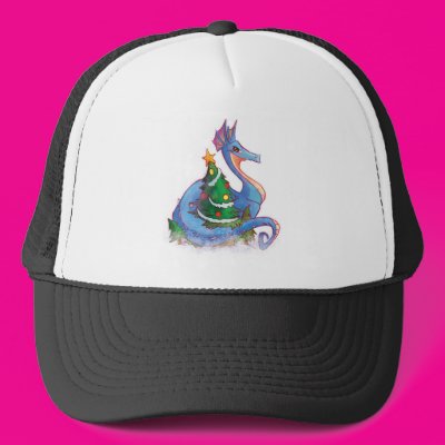 Dragon Round the Christmas Tree Hats Zazzle_hat Dragon Round the Christmas Tree Hats Zazzle_hat