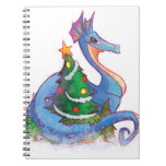 Dragon Round the Christmas Tree Spiral Notebook