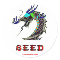 Dragon,Seed,China,Chinese,Stickers,Hong Kong