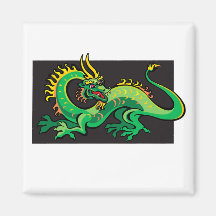 Dragon Serpent Fantasy Fiction Drawing Cartoon Art Refrigerator Magnets