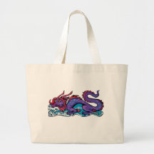 Dragon Serpent Fantasy Fiction Drawing Chinese Tote Bag