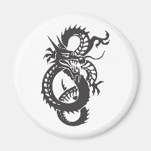 Dragon Serpent Tattoo Fantasy Fiction Drawing Art Fridge Magnets